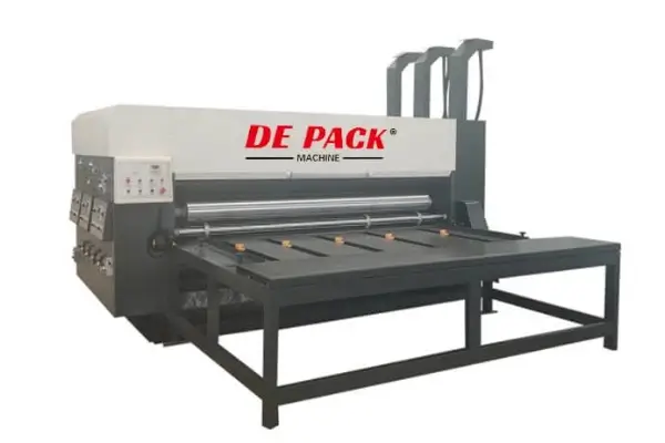 Corrugated cardboard carton flexo printing slotting die cutting machines chain feeder